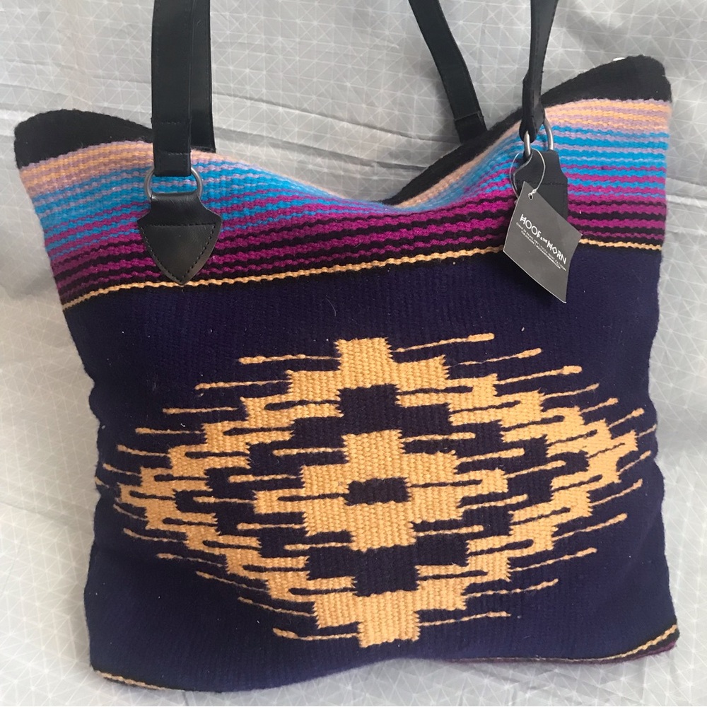 NWT Hoof & The Horn Maya Saddle Blanket Tote - Picture 2 of 9